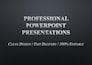design professional powerpoint presentations with charts and visuals